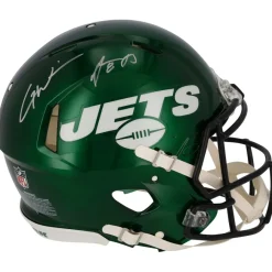 New York Jets Autographed Items | Helmets^Aaron Rodgers & Garrett Wilson Autographed Riddell Speed Authentic Helmet