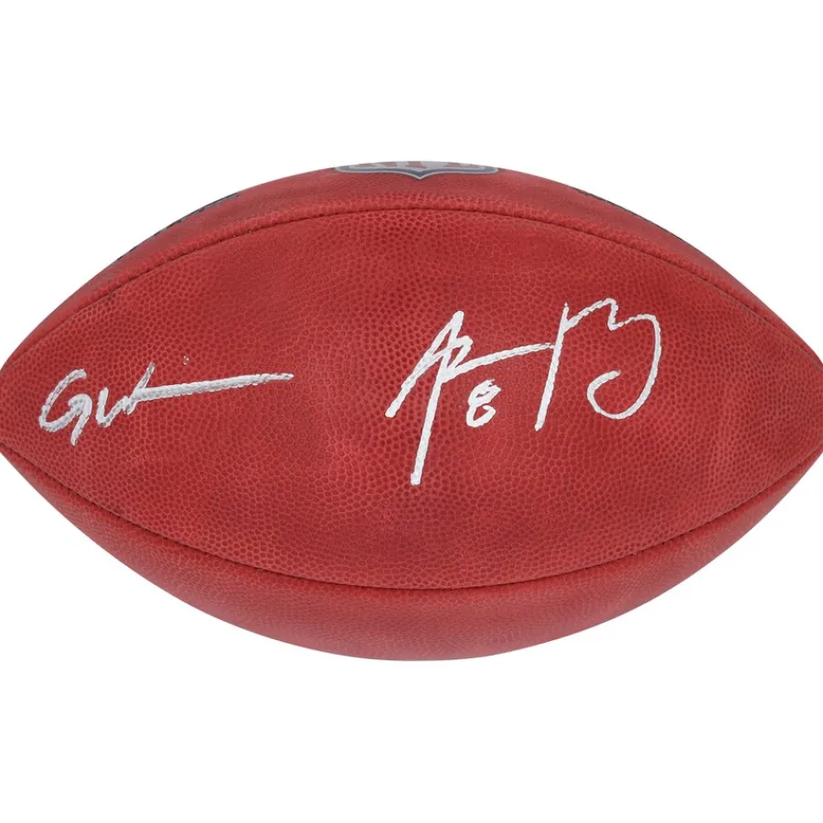 New York Jets Autographed Items | Footballs^Aaron Rodgers & Garrett Wilson Dual-Signed Duke Full Color Football