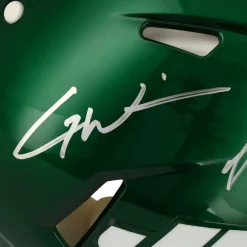 New York Jets Autographed Items | Helmets^Aaron Rodgers & Garrett Wilson Autographed Riddell Speed Authentic Helmet