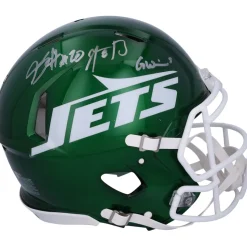 New York Jets Autographed Items | Helmets^Aaron Rodgers, Breece Hall & Garrett Wilson Autographed 2024 Riddell Speed Authentic Helmet