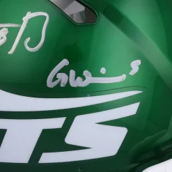New York Jets Autographed Items | Helmets^Aaron Rodgers, Breece Hall & Garrett Wilson Autographed 2024 Riddell Speed Authentic Helmet