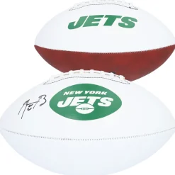 New York Jets Autographed Items | Footballs^Aaron Rodgers Autographed Franklin White Panel Football