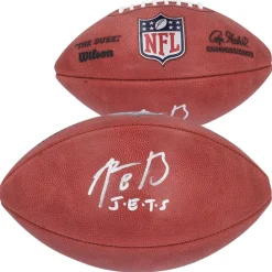 New York Jets Autographed Items | Footballs^Aaron Rodgers Autographed Duke Full Color Football With "J-E-T-S" Inscription
