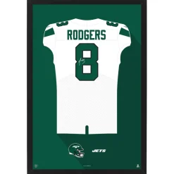 New York Jets Wall Art | Wall Art^Aaron Rodgers Away Jersey Framed Art Print