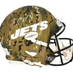 New York Jets Autographed Items | Helmets^Aaron Rodgers Autographed Riddell Camo Speed Authentic Helmet