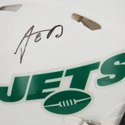 New York Jets Autographed Items | Helmets^Aaron Rodgers Autographed Riddell Flat White Speed Authentic Helmet