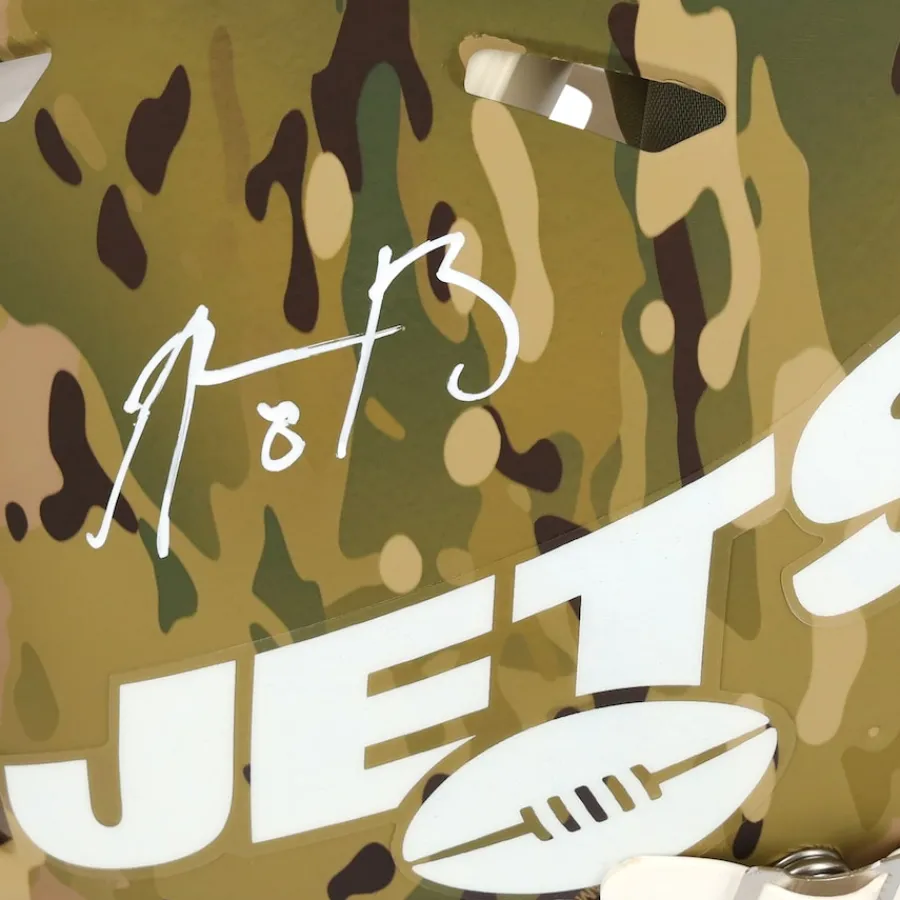 New York Jets Autographed Items | Helmets^Aaron Rodgers Autographed Riddell Camo Speed Authentic Helmet