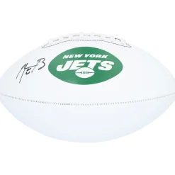 New York Jets Autographed Items | Footballs^Aaron Rodgers Autographed Franklin White Panel Football