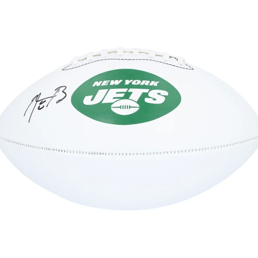 New York Jets Autographed Items | Footballs^Aaron Rodgers Autographed Franklin White Panel Football