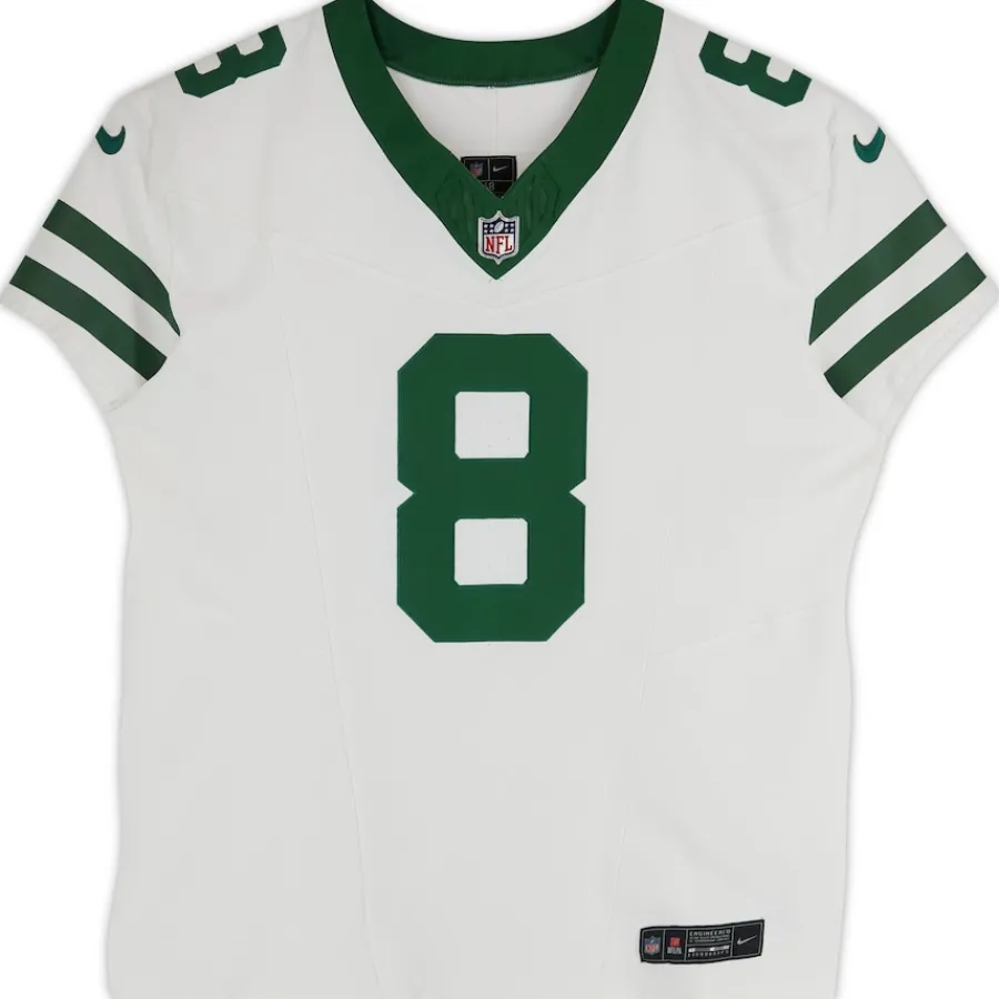 New York Jets Autographed Items | Collectible Jerseys^Aaron Rodgers Autographed White F.U.S.E. Nike Elite Jersey