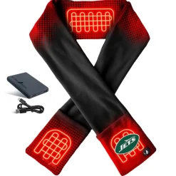 New York Jets Gloves & Scarves^ActionHeat Black 5V Battery Heated Scarf