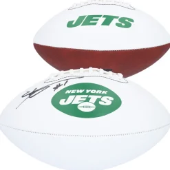New York Jets Autographed Items | Footballs^Ahmad Sauce Gardner Autographed Franklin White Panel Football