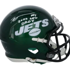 New York Jets Autographed Items | Helmets^Ahmad Sauce Gardner Autographed Speed Mini Helmet With "2022 NFL DROY" Inscription
