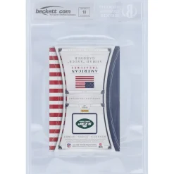 New York Jets Trading Cards^Ahmad Sauce Gardner Autographed 2022 Panini National Treasures American Treasures Booklet Relic #ATB-AG #1/1 BGS Authenticated Auto 10 Rookie Card