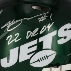 New York Jets Autographed Items | Helmets^Ahmad Sauce Gardner Autographed Riddell Speed Authentic Helmet With 