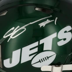 New York Jets Autographed Items | Helmets^Ahmad Sauce Gardner Autographed Riddell Speed Authentic Helmet