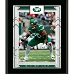 New York Jets Photos | Plaques^Alijah Vera-Tucker Framed 10.5" X 13" Sublimated Player Plaque