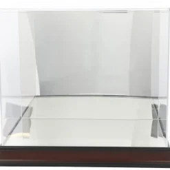New York Jets Display Cases^Antique Mahogany Helmet Display Case With Mirror Back