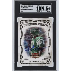 New York Jets Trading Cards^Art Monk Autographed 2010 Panini Threads Gridiron Kings #4 #5/10 SGC Authenticated 9.5/10 Card