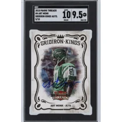 New York Jets Trading Cards^Art Monk Autographed 2010 Panini Threads Gridiron Kings #4 #5/10 SGC Authenticated 9.5/10 Card