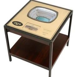 New York Jets Furniture^Brown 25-Layer StadiumView Lighted End Table
