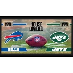 New York Jets Wall Art | Photos^Buffalo Bills Vs. Framed 10" X 20" House Divided Football Collage