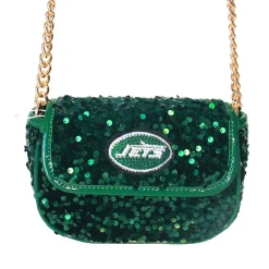 Women New York Jets Accessories | Purses^Cuce Green Sequin Crossbody Bag