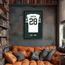 New York Jets Wall Art | Wall Art^Curtis Martin Framed 14