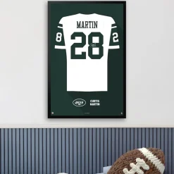 New York Jets Wall Art | Wall Art^Curtis Martin Framed 14