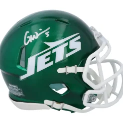 New York Jets Autographed Items | Helmets^Garrett Wilson Autographed 2024 Ridell Speed Mini Helmet