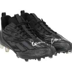New York Jets Autographed Items | Cleats & Shoes^Garrett Wilson Autographed Game-Used Black Adidas Cleats From The 2023 NFL Season