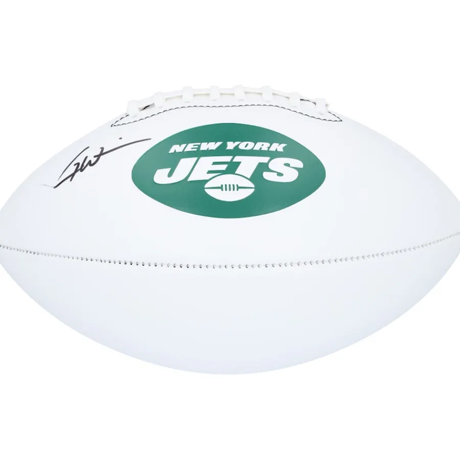 New York Jets Autographed Items | Footballs^Garrett Wilson Autographed Franklin White Panel Football