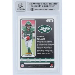 New York Jets Trading Cards^Garrett Wilson Autographed 2022 Panini Absolute #106 Beckett Fanatics Witnessed Authenticated 9/10 Rookie Card