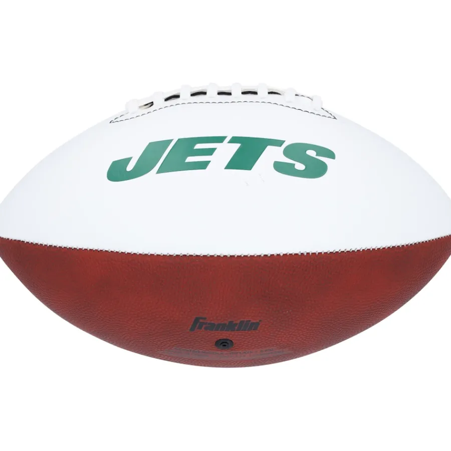 New York Jets Autographed Items | Footballs^Garrett Wilson Autographed Franklin White Panel Football