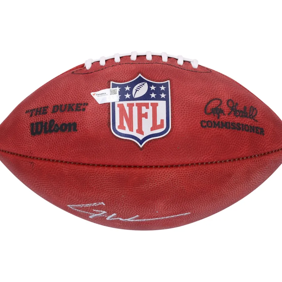 New York Jets Autographed Items | Footballs^Garrett Wilson Autographed Wilson Duke Full Color Logo Pro Football