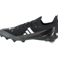 New York Jets Cleats & Shoes | Autographed Items^Garrett Wilson Autographed Game-Used Black/Gray Adidas Cleats From The 2023 NFL Season