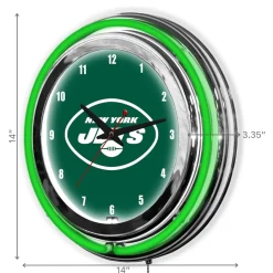 New York Jets Clocks^Imperial 14'' Neon Clock