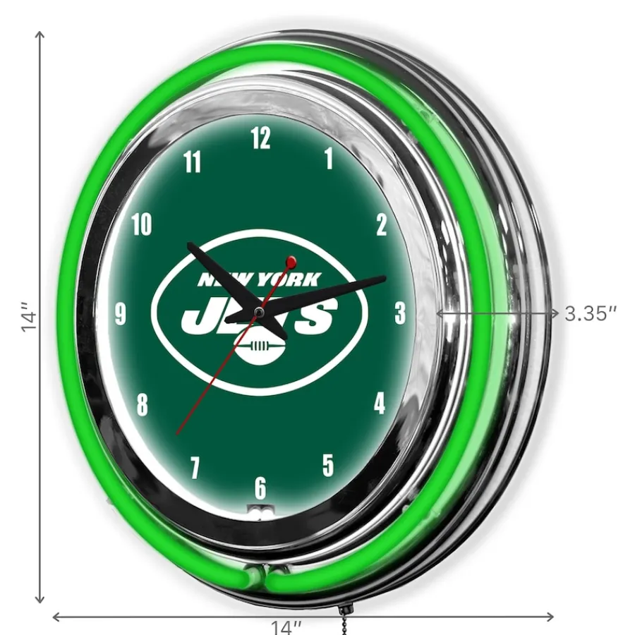New York Jets Clocks^Imperial 14'' Neon Clock