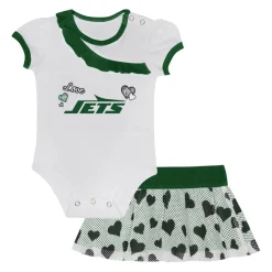 Kids New York Jets Rompers | Shorts & Pants^Infant Love My Team Bodysuit & Skirt Set