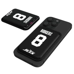 New York Jets Checkbooks-Wallets^Keyscaper Aaron Rodgers Black Magnetic Credit Card Wallet