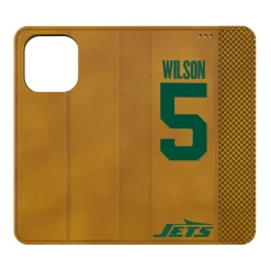 New York Jets Phone Cases | Electronics^Keyscaper Garrett Wilson Brown Folio IPhone Case