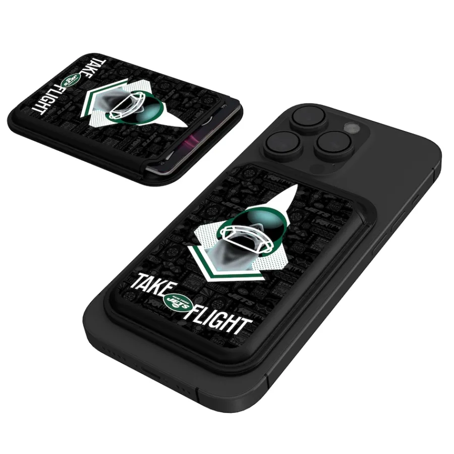 New York Jets Checkbooks-Wallets^Keyscaper Illustrated Magnetic Phone Credit Card Wallet