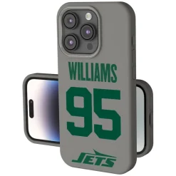 New York Jets Phone Cases | Electronics^Keyscaper Quinnen Williams Gray Ready Soft Touch IPhone Case