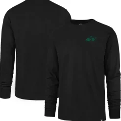 New York Jets Long Sleeved^Men's '47 Black Premier Franklin Long Sleeve T-Shirt