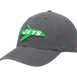 New York Jets Adjustable^Men's '47 Charcoal Clean Up Legacy Adjustable Hat