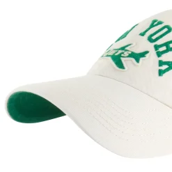 New York Jets Adjustable^Men's '47 Cream Throwback Clubhouse Faber Clean Up Adjustable Hat