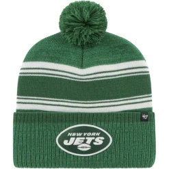 New York Jets Knit^Men's '47 Green Fadeout Cuffed Knit Hat With Pom