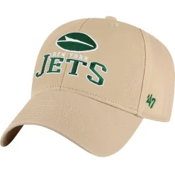 New York Jets Adjustable^Men's '47 Khaki Powell MVP Adjustable Hat