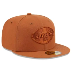 New York Jets Fitted^Men's New Era Brown Color Pack 59FIFTY Fitted Hat
