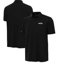 New York Jets Polos^Men's Antigua Black Era Polo